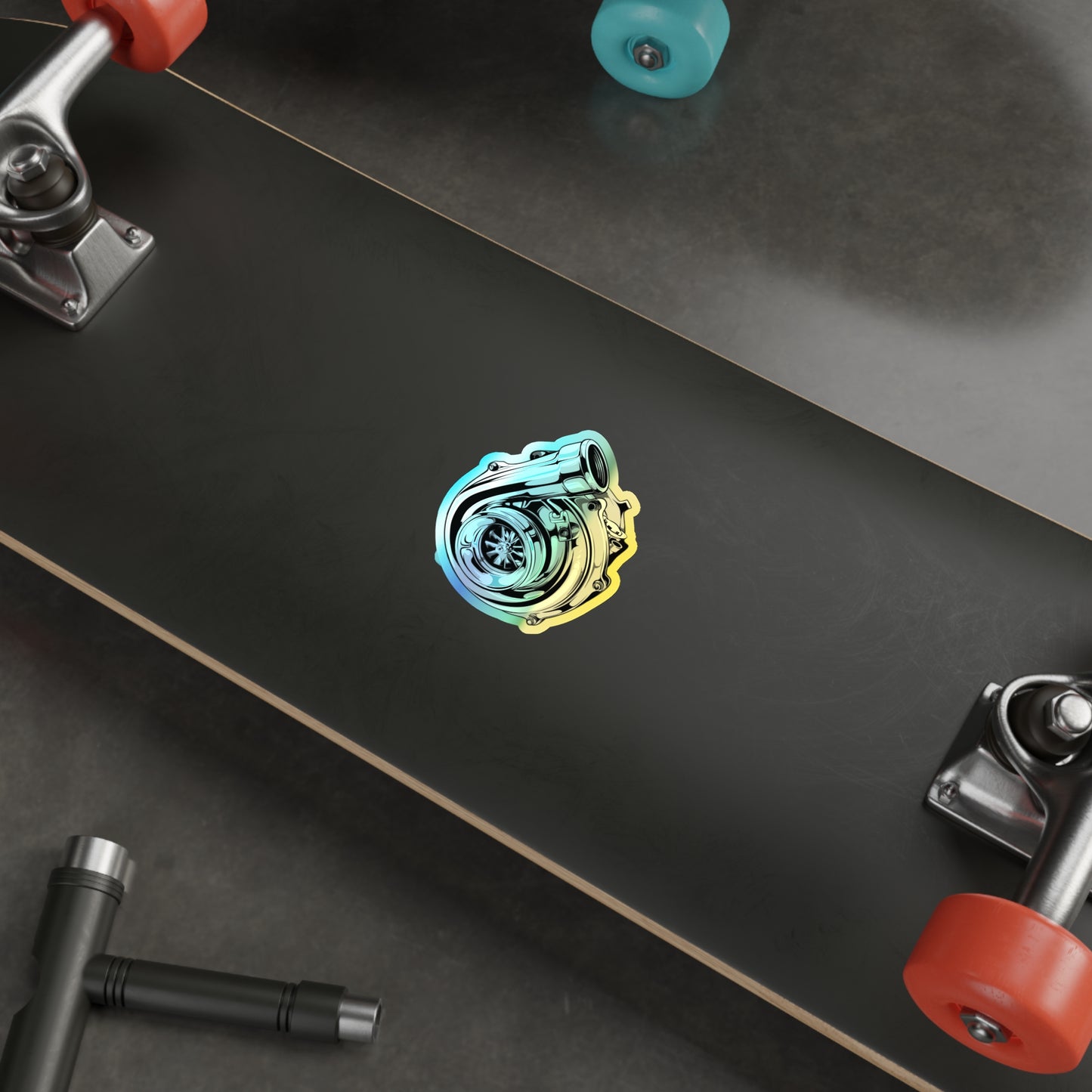 ForeverBoosted Turbo Holographic Die-cut Sticker