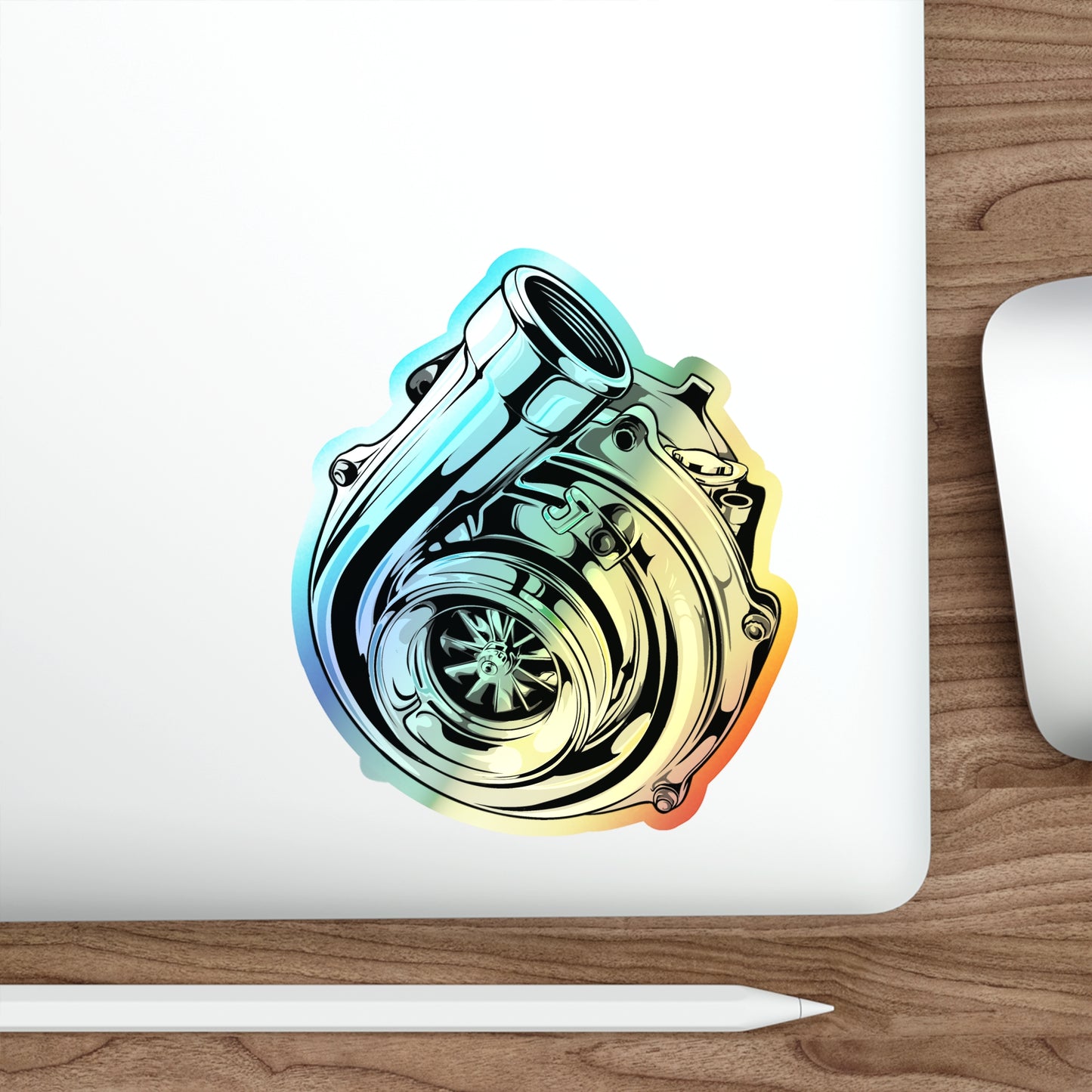 ForeverBoosted Turbo Holographic Die-cut Sticker