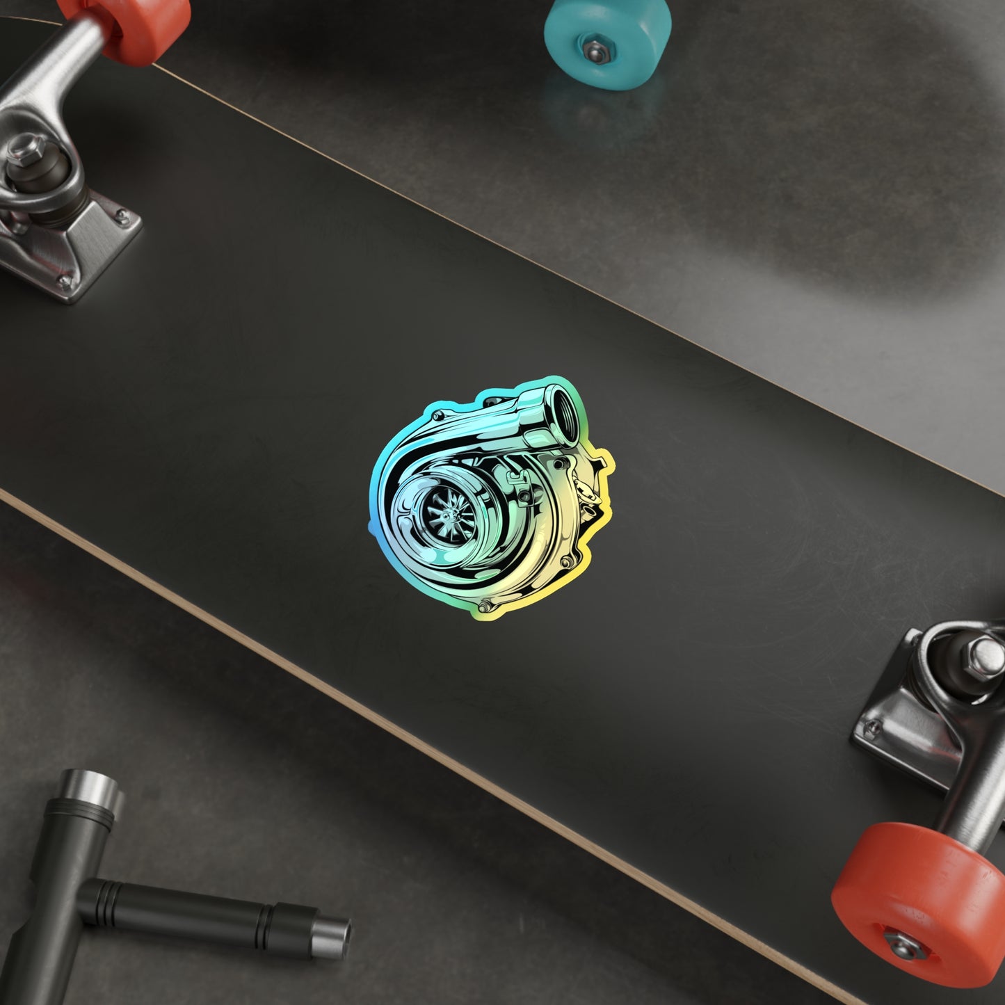 ForeverBoosted Turbo Holographic Die-cut Sticker