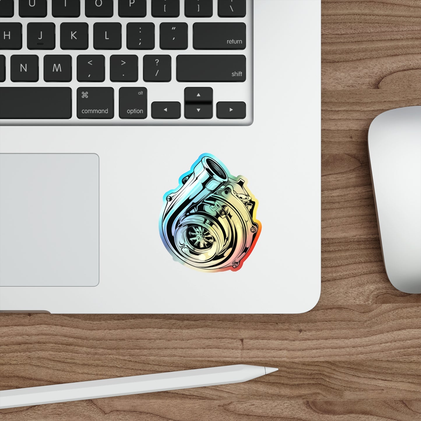 ForeverBoosted Turbo Holographic Die-cut Sticker