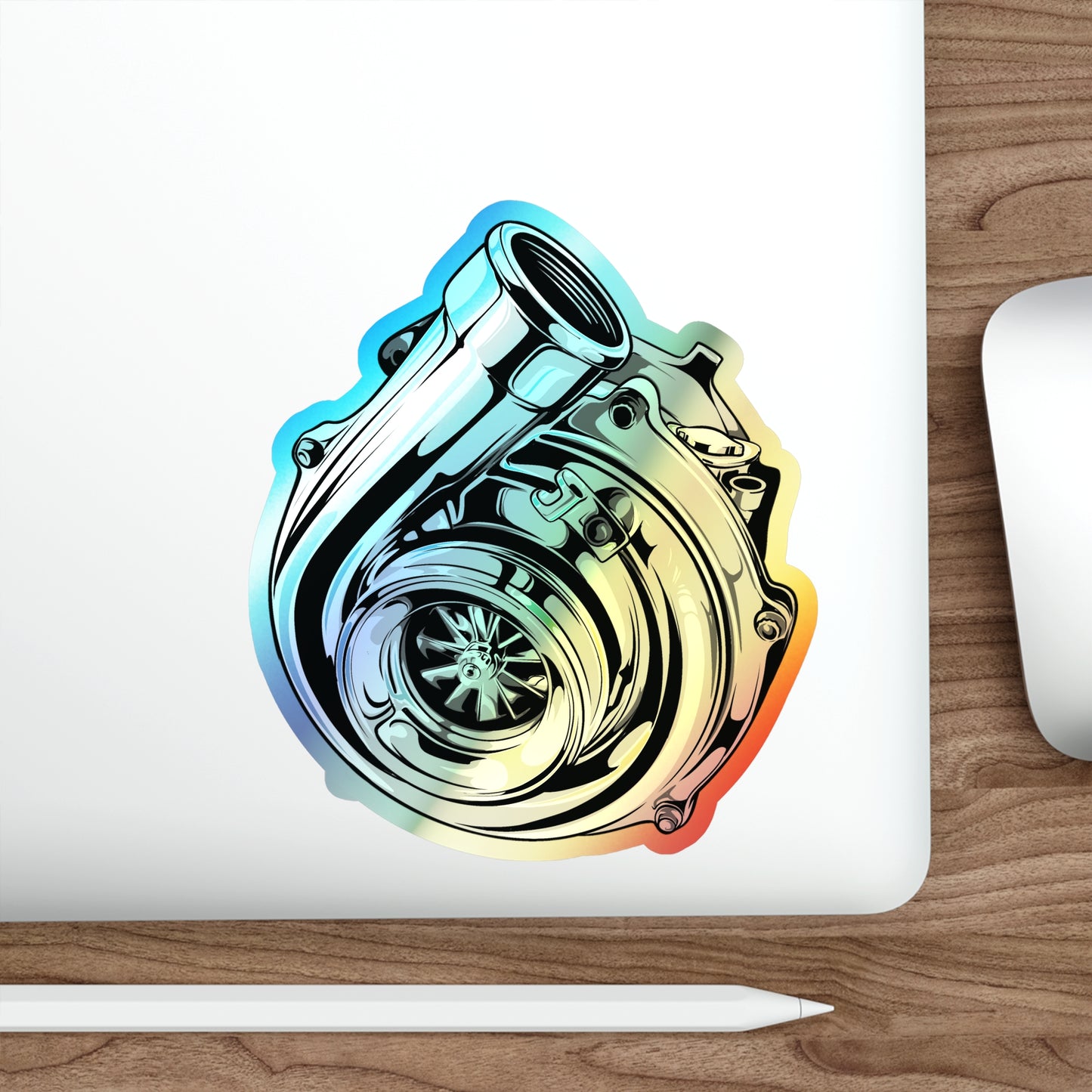 ForeverBoosted Turbo Holographic Die-cut Sticker