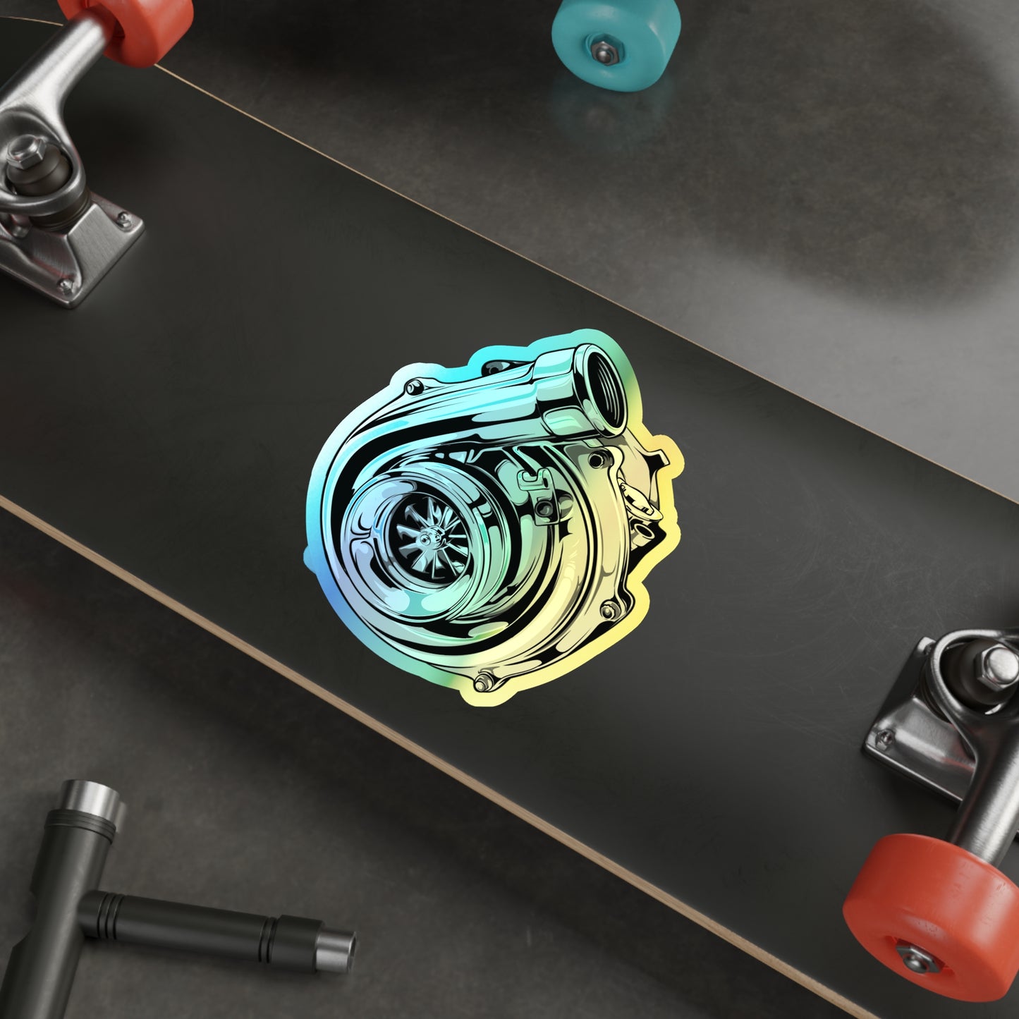 ForeverBoosted Turbo Holographic Die-cut Sticker