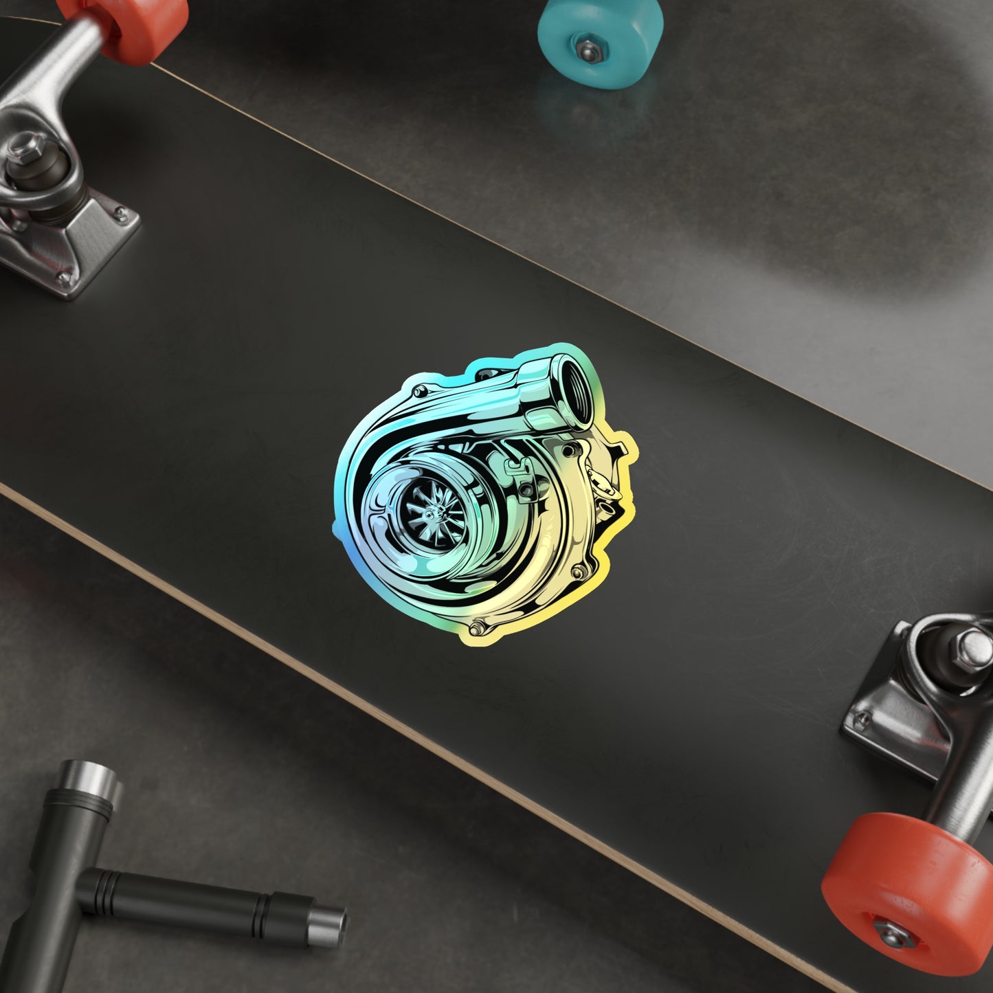 ForeverBoosted Turbo Holographic Die-cut Sticker