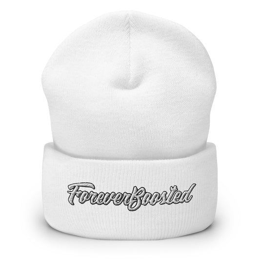 Cuffed FB Beanie -White